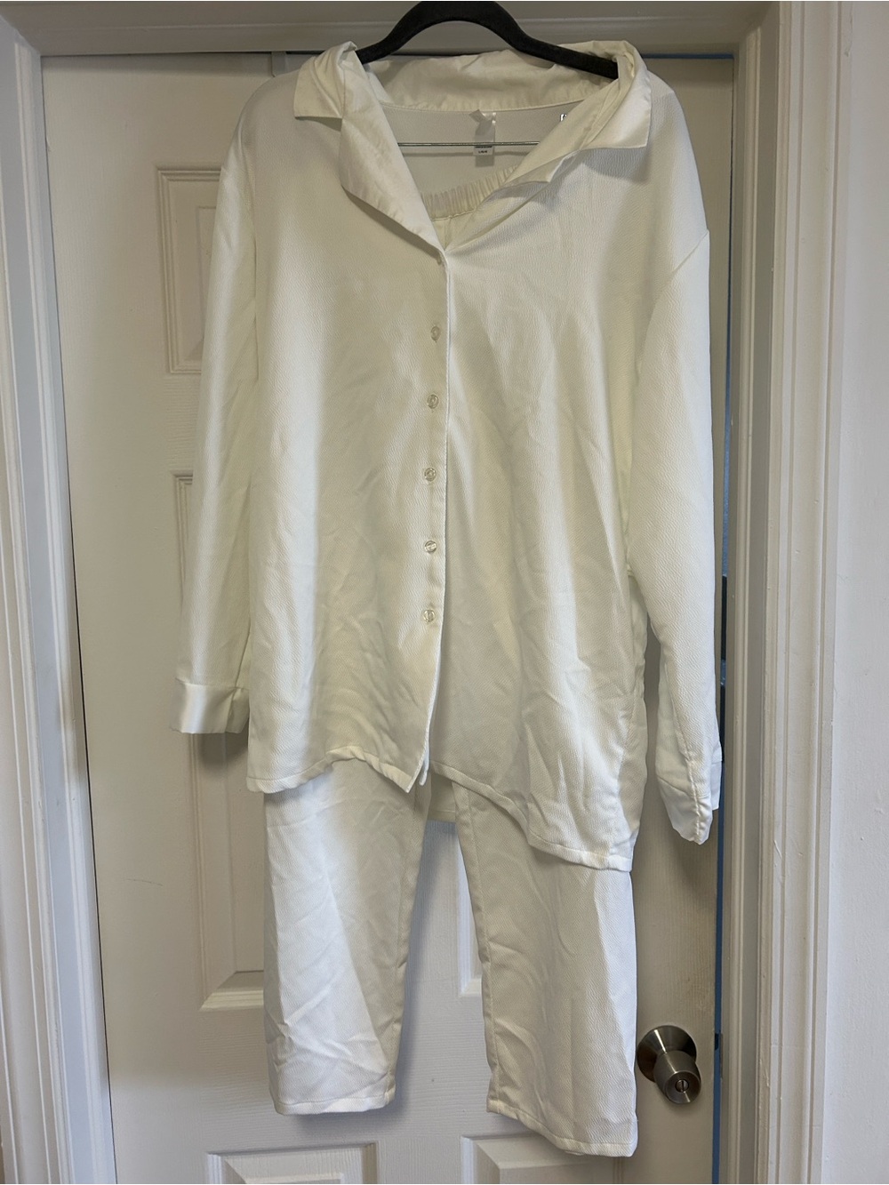 Flora Nikrooz Bridal White Satin Pajamas